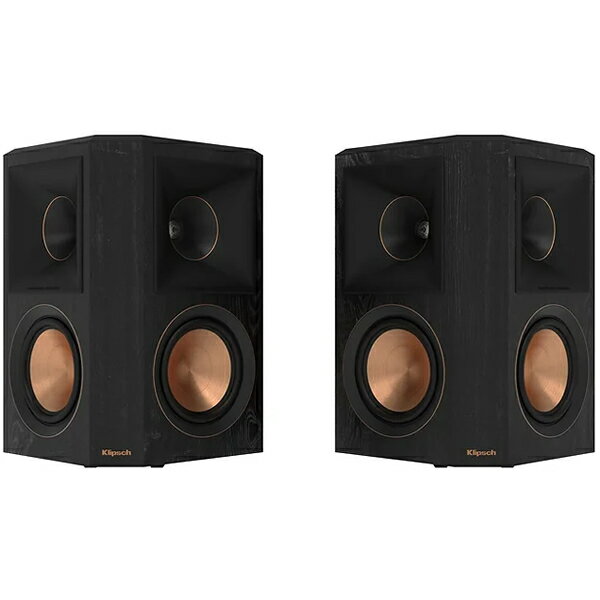 KLIPSCH　RP-502S-II　2022年10月1日発売商品 再生周波数帯域：62Hz - 25kHz +/-3dB 出力音圧レベル：94dB @ 2.83V/1M 入力 （定格/最大）：100W/400W インピーダンス：8 Ω クロスオーバー周波数：1,500 Hz ツイーター：2.54 cm (1 inch) 　　　　　　チタンドームLTSツイーターx2 ウーファー：13.34 cm (5.25 inch) 　　　　　　セラメタリックコーンウーファー x 2 キャビネット：MDF 型式：2ウェイ・レフ型　 スピーカーターミナル：バナナプラグ対応ネジ式 サイズ (幅 x 高 x 奥行）：30.3 cm x 36.0 x 19.4cm 質量：7.6 kg 付属品：滑り止め（1シート/8枚）※お取り寄せ商品 　(メーカー在庫切れの際は輸入になりますのでお時間が掛かる場合がございます）