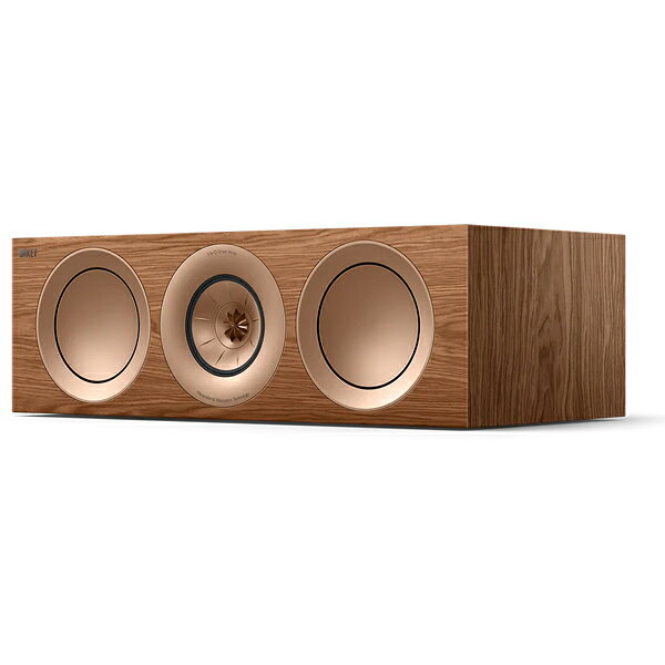 KEF　R6 Meta フラッグシップ　3ウェイ・センター・チャンネル・スピーカー Rシリーズのステレオモデルと同じMAT(TM)を搭載した第12世代のUni-Q(R)ドライバーアレイと、2つのパワフルな6.5 インチのハイブリッド・アルミニウム・バス・ドライバーを特徴とするR6 Metaは、映画を鮮やかに再現する没入感のあるリスニング体験を提供します。また、LCR（Left-Centre-Right）構成での使用も可能な高い汎用性を備えています。 同梱内容 R6 Meta（1台分） マイクロファイバーグリル 　1枚 ゴム足 取扱説明書・保証書 仕様 設計：3ウェイ・密閉型 ドライバー ユニット ： Uni-Q Driver Array: HF: 25 mm (1 in.) vented aluminium dome with MAT MF: 125 mm (5 in.) aluminium cone Bass Unit: LF: 2 x 165 mm (6.5in.) hybrid aluminium cone クロスオーバー周波数：500 Hz, 2.4 kHz 周波数帯域（-6dB）：55 Hz - 50 kHz 室内における標準的な低音域特性（-6dB）：40 Hz 周波数特性 (±3dB)：65 Hz - 28 kHz 高調波歪み（90dB, 1m）：＜1% 65 Hz and above ＜0.5% 93 Hz - 20 kHz 最大出力：111 dB 推奨アンプ：15 - 250 W 公称インピーダンス：4 Ω (min. 3.2 Ω) 感度 (2.83V/1m)：88 dB 重さ *：17.8 kg (39.2 lbs) 寸法 (高さx幅x奥行き)　ターミナル込み * 200 x 625 x 339 mm (7.9 x 24.6 x 13.3 in.) 仕上げ：ブラックグロス / ホワイトグロス / ウォールナット * 1本あたり計測　(メーカー在庫切れの際は輸入になりますのでお時間が掛かる場合がございます）
