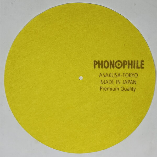 PHONOPHILE　PP-A26/YL（黄色）　フェルト製ターンテーブルマット　フォノファイル　PPA26