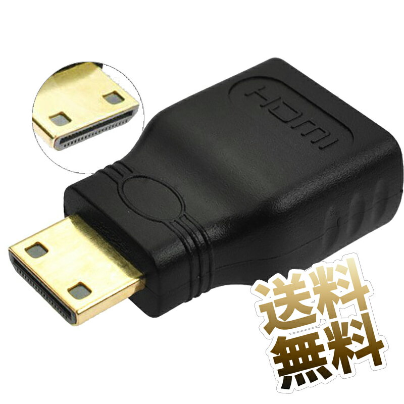  miniHDMI変換 アダプタ HDMI (Type-A) メス to miniHDMI (HDMI-TypeC) オス HDMI 1.4 最大解像度 : 1080p