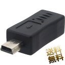 microUSB変換アダプタ microBタイプソケット - miniBタイププラグ 端子長7.5mm （ロングタイプ）