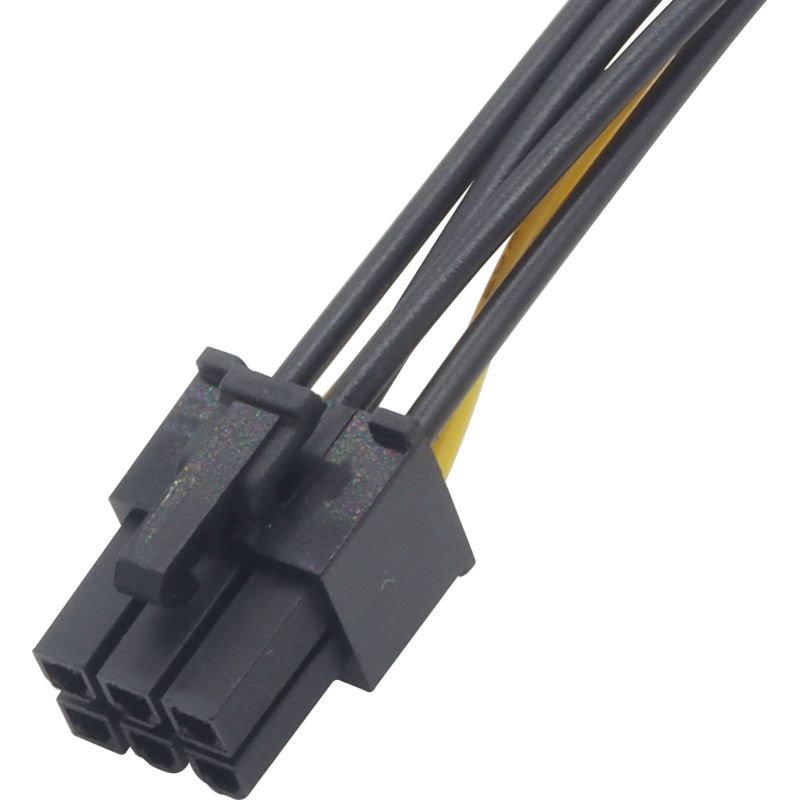 SATA電源用 変換ケーブル PCI-Express補助電源用 PEG 6ピンプラグ-SATA電源用15ピンプラグ 15cm 2