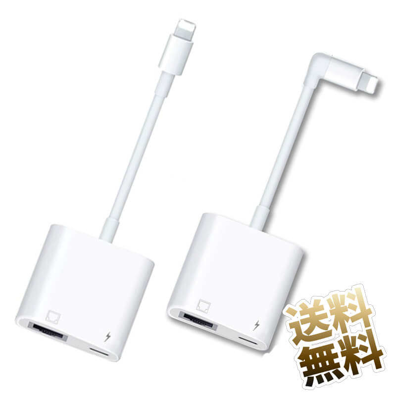 2in1 iPhone用 RJ45 ストレート L字 変換