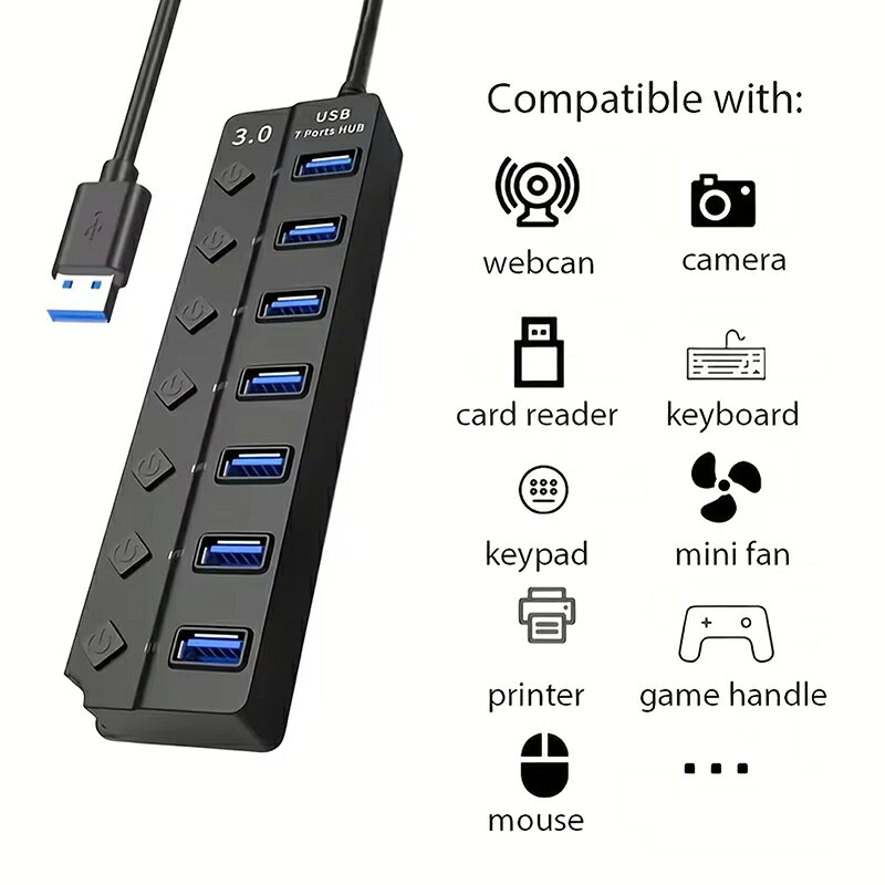 USB ハブ 7ポート usb 3.0/1 u...の紹介画像3