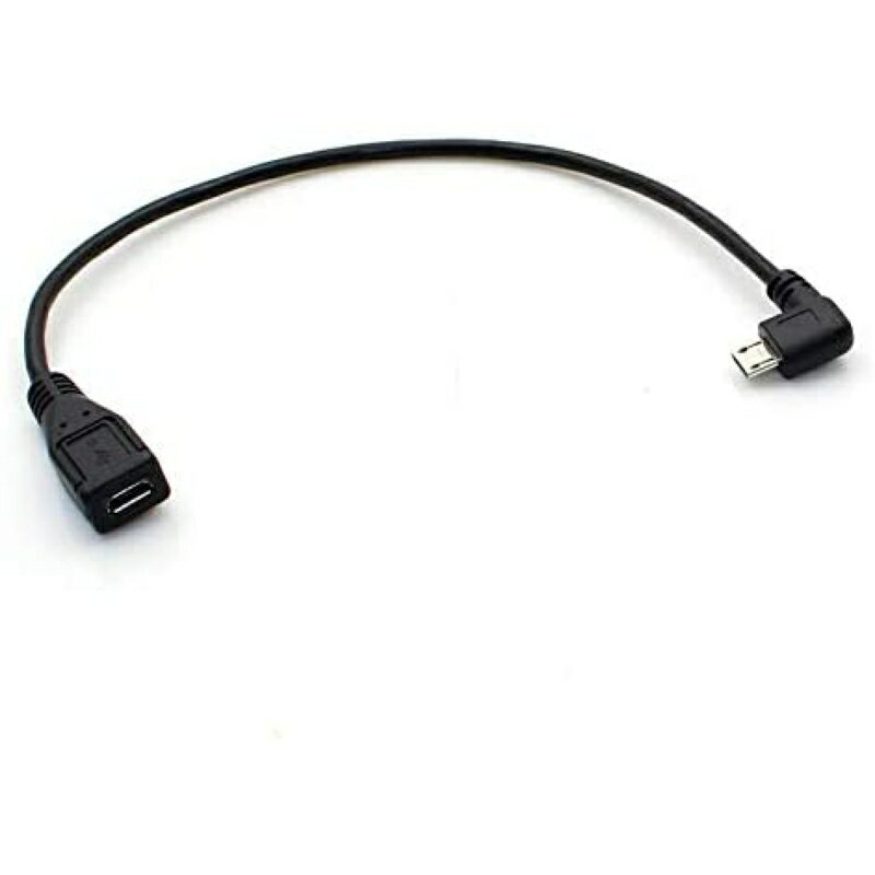 L�� �����ץ��������֥� ��25cm microUSB B������ ��Ĺ �����å�-�ץ饰 USB2.0 �ǡ����̿��б� �֥�å�