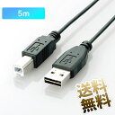 USBケーブル ×1本 約5m USB2.0 Bタイプ (