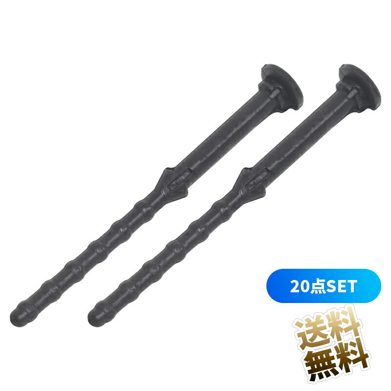 防振ゴムブッシュ 20点セット ゴム防振マウント PCケース用 ファン固定用 冷却ファンマウント用 防振 長さ65mm 径3mm〜4mm用