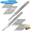 工業用メス 刃 切削工具 彫刻 DIY プラモデル 用工具 美術用品(炭素鋼刃 普通 3号ハンドル(1本)+刃(10本) 11号+炭素鋼刃 普通 4号ハンドル(...