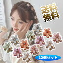 【12個セット】 ヘアクリップ ミニ 花 バンスクリップ 小さめ かみどめ クリップ 可愛い 髪留め クリップ ヘアピン 小 大人 可愛い へあくりっぷ hai...
