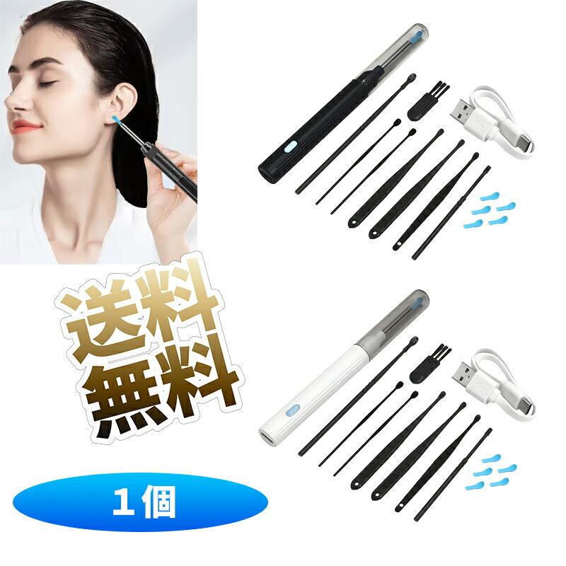 耳かき カメラ付き 800W画素×6LEDライト付き みみかき 3.5mm極細レンズ イヤースプーン IP67防水 WIFI接続 耳のケア 耳垢除去 耳垢クリーニング Type-C充電