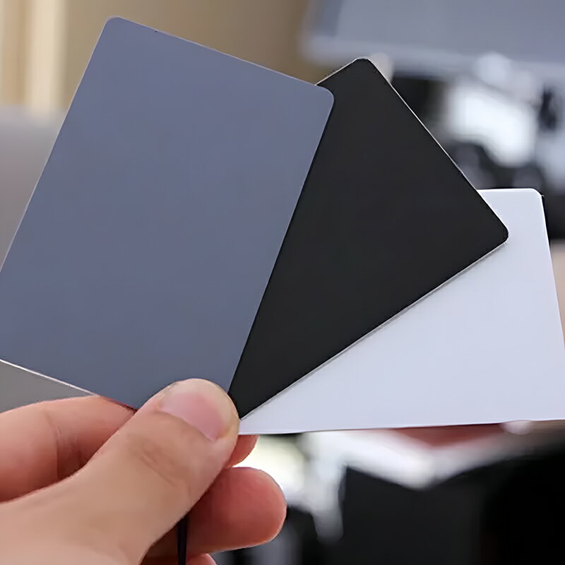 反射率18%グレーカード ホワイト/ブラックバランスカード ストラップ付属 防水 ス...