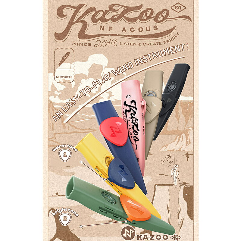 【国内正規品】NF ACOUS Kazoo01 プロ用 音響機器 メーカー が作った カズー ストラップ付 イヤホン と同じ 振動膜 採用 管楽器 ※カラーをお選びください audiofuntech-10009342 オーディオファンテック サンプル画像2