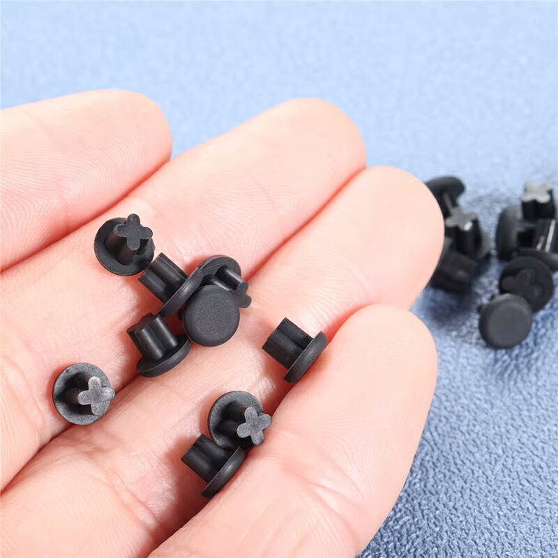 【5個】 ダストキャップ ミニジャック用 ホコリ防止 カバー ソケット保護 イヤホン端子用 ブラック 約6*5mm φ:約3.5mm audiofuntech-10011434 オーディオファンテック サンプル画像3