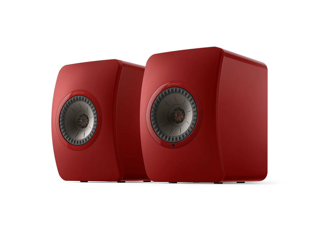 KEF ケーイーエフ LS50WirelessII Crimson Red ワイヤレス・スピーカーシステム （レッド・ペア）［国内正規代理店品］