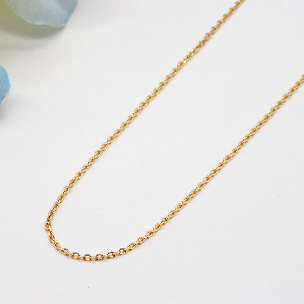 楽天ジュエリー August Moon【今だけ！！スーパーセール限定価格】K18 イエローゴールドネックレスチェーン 長さ45cm/線径0.7mm フリーアジャスター 【チェーンのみ】
