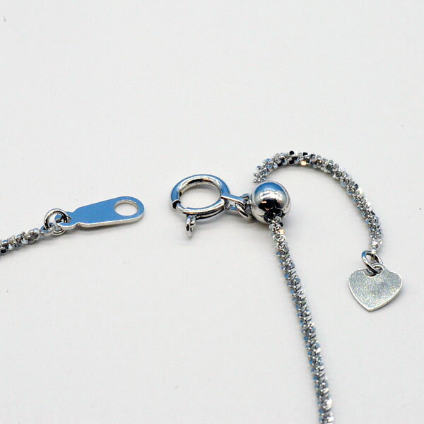 K18 ホワイトゴールドネックレスチェーン 長さ45cm/線径1.3mm フリーアジャスター 【チェーンのみ】