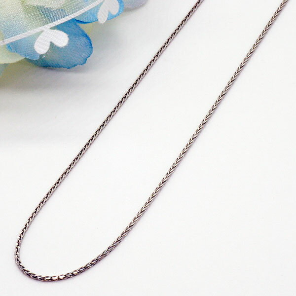 Pt850 プラチナネックレス スパイクチェーン 長さ45cm/太さ1.0mm フリーアジャスター