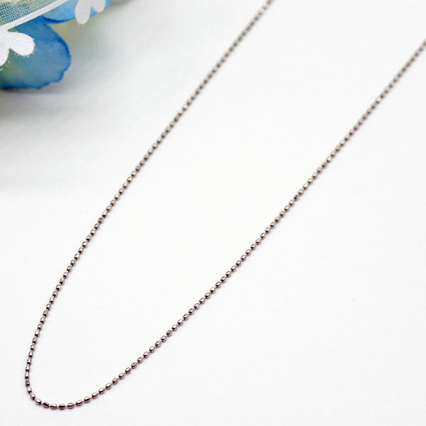 Pt850 プラチナネックレス カットボールチェーン 長さ45cm/太さ0.8mm フリーアジャスター
