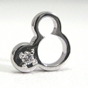 ディズニー誕生石入りベビーリング/ホワイトゴールド【4月／ダイヤモンド】