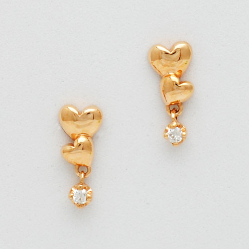 玫瑰金 - PRIVATE LABEL [プライベートレーベル] シルバーピアスハート