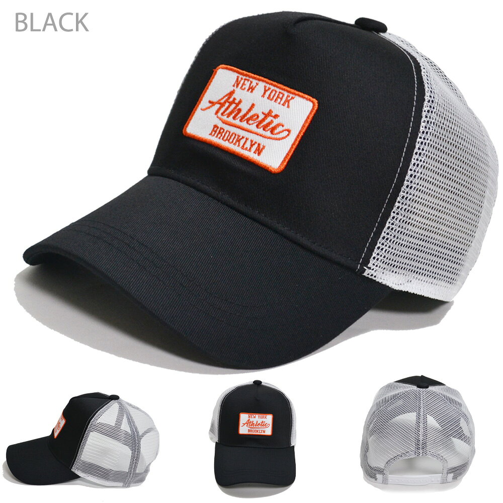 メッシュキャップ【送料無料】 アメカジワッペン Athletic BROOKLYN 春夏秋 オール...