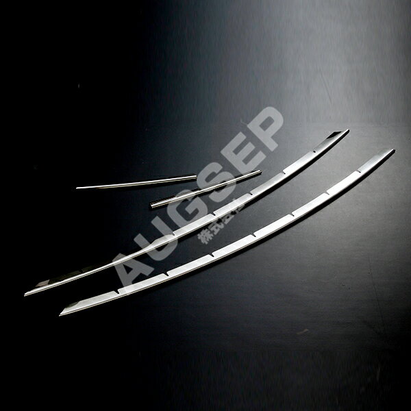 【スーパーSALE30】プリウス 30系 後期 バンパーグリルカバー フロントバンパー グリルカバー フロントガーニッシュ プリウス専用設計 外装 ステンレス 4P ex209 カスタム パーツ アクセサリー エアロ