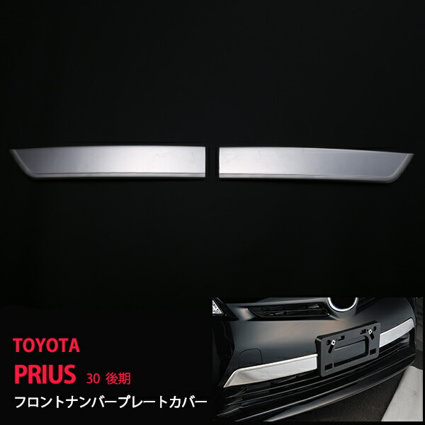 Rakuten - 【10%セール】プリウス/PRIUS ZVW30/30系 後期 ステンレス フロントガーニッシュ 2P フロントプロテクタ シルバー ex213ドレスアップ カスタム パーツ アクセサリー エアロ