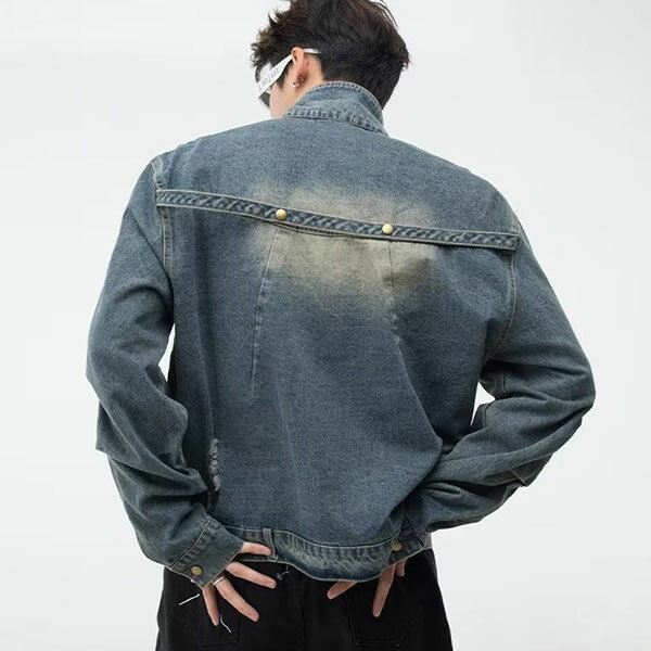 デニムジャケット メンズ Gジャン シャツ パーカー デニム 長袖 ジージャン コート ショート丈 春物 夏 冬 3シーズン ヴィンテージ 新品 aaa