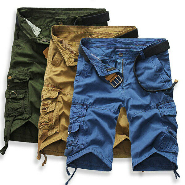 カーゴパンツ ハーフパンツ メンズ ショートパンツ ストレッチ ボトムス 大きいサイズ ミリタリー 5分丈 膝上 ワークパンツ 半ズボン お兄系 メール便