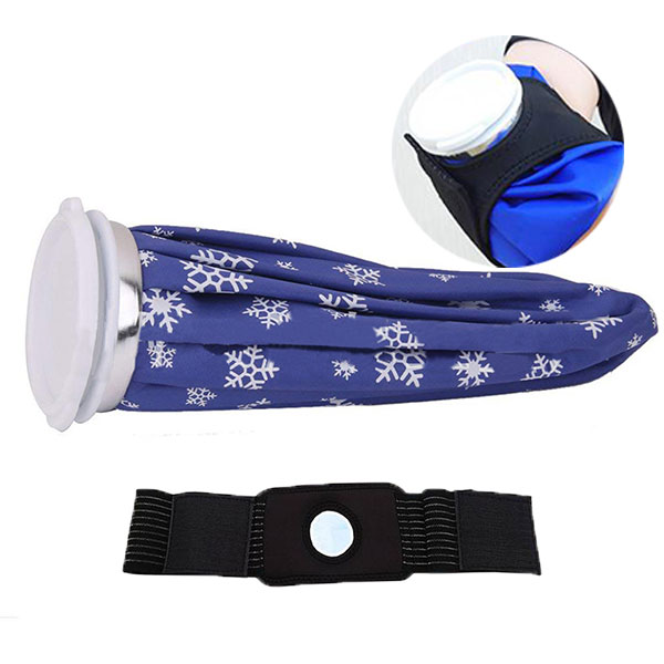 氷嚢 固定バンド付 熱中症 水漏れ防止 保冷 冷却 氷 発熱 アイスバッグ 冷温対応 スポーツ ゴルフ 風邪 家庭常備品 アウトドア レジャー クールダウン 冷却グッズ スポーツ メール便