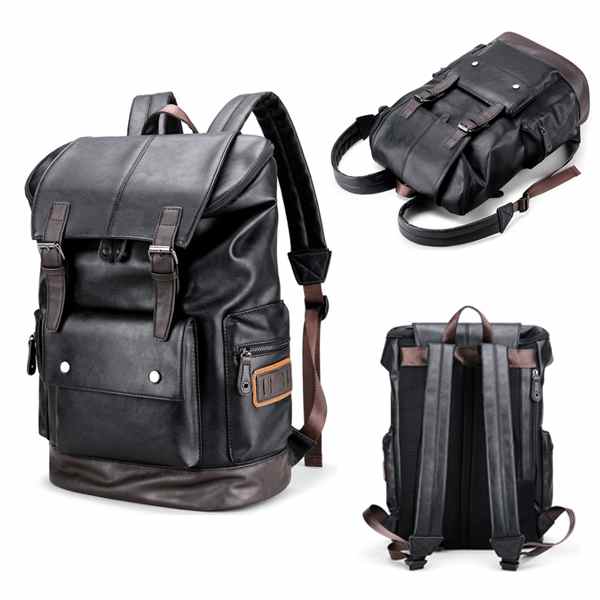 リュックサック ビジネスバッグ PU革 PC 通勤 通学 大人 高校生 メンズ 大容量 軽量 A4対応 レザー おしゃれ 紳士用 出張 男女兼用 レトロ