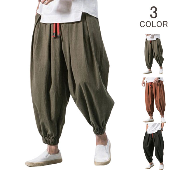 メンズファッション接触冷感 アラジン パンツ アラジンパンツ サルエルパンツ サルエル メンズ 速乾 クロップドパンツ ハーフパンツ