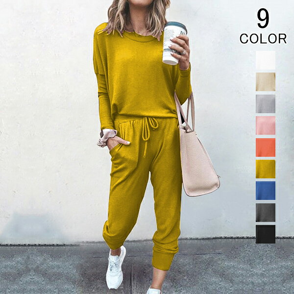 上下セット セットアップ スウェット スポーツウェア レディース 上下 ルームウェア 半袖 薄手 Tシャツ..