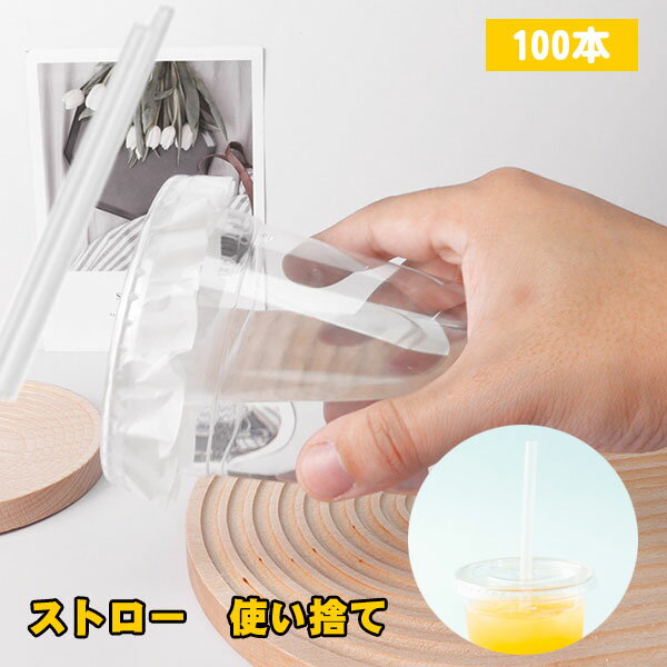 ストロー 100個 使い捨て 透明 クリア 業務用 まとめ買い アウトドア レジャー BBQ 試飲 休憩 休憩室 休憩所 備品 アメニティ 使いきり食器 キッチン テーブル aaa