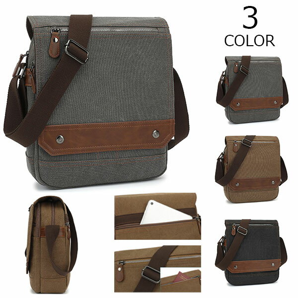 ショルダーバッグ ビジネスバッグ メンズ レディース 斜めがけ 肩掛け 帆布バッグ 大容量 通勤 通学 出張 旅行 軽量 アウトドア iPad