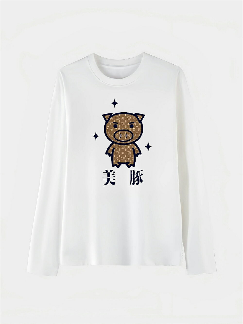 樂天商城 - 「美豚」Tシャツ 100%コットン ドラゴンクエスト おもしろTシャツ おもしろグッズ ドラゴンクエスト メンズ レディース 面白いパンダグラフィックTシャツ 長袖 洗濯機可 ホワイト ネタ パロディ ふざけtシャツ ギャグtシャツ メール便