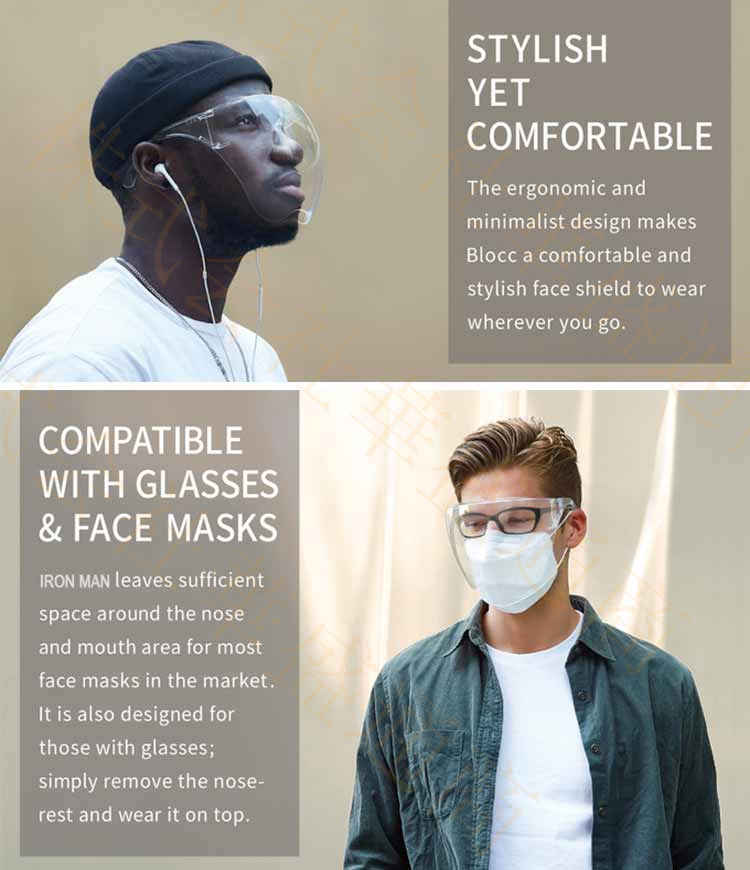 フェイスシールド 大人 子供 メガネ型 メガネタイプ 透明マスク クリアマスク マスクシールド ゴーグルタイプ 軽量 飛沫防止 ホコリ 油ハネ防止 熱中症対策 水洗い 繰り返して使える 飲食店 シールド 透明シールド 保護 接客業 飲食店 3