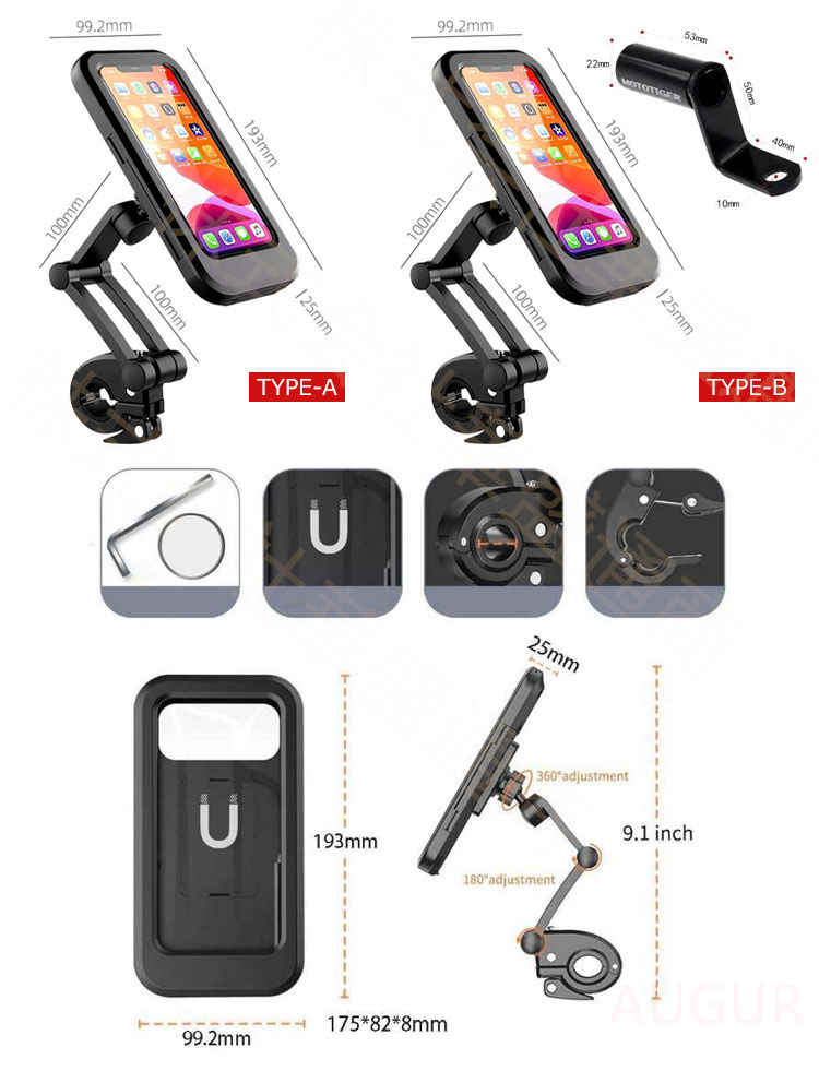 自転車 スマホホルダー スマホバッグ スマートフォンホルダー スマホスタンド 脱落...