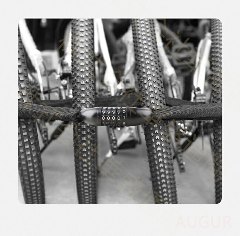 自転車 鍵 カギ チェーンロック ロードバイク ピストバイク ロック 盗難防止 ダイヤル式 自由設定 鍵不要 ダイヤル augur-store-10012899 AUGUR STORE 楽天市場店 サンプル画像3