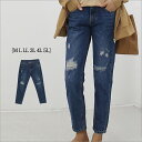 【レディース デニム ジーンズ パンツ スキニー ストレッチ 黒 紺 デニムパンツ スキニーデニム】デニムパンツ ガウチョパンツ ワイドパンツ フリンジ 裾折り返し ロールアップ サイドライン ウォッシュ加工 ヴィンテージ風