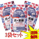 【★送料無料3袋セット(90日分)】オリヒロ かんでおいしいチュアブルサプリ 鉄+葉酸 120粒(30日分) 母の日 ギフト クリスマス プレゼント 美容・健康...