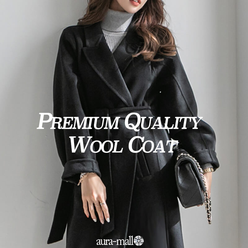 楽天アウラHand Made Wool Coatハンドメイド・手作りウールコートチェスターコートウール90％レディース 冬 アウター ウール ロング コート シングル テーラード 大きいサイズ ギフト プレゼント　ウールコート 上品 かっこいい コート ウール レディース　ボア　コート