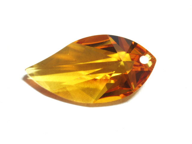 [DA200]スワロフスキー#8806リーフ/28x14mm　トパーズ[RPT]