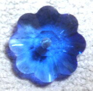 [DA108]スワロフスキービーズ　フラワー　#3700/8mm　サファイア(Unfoiled)　6ケ