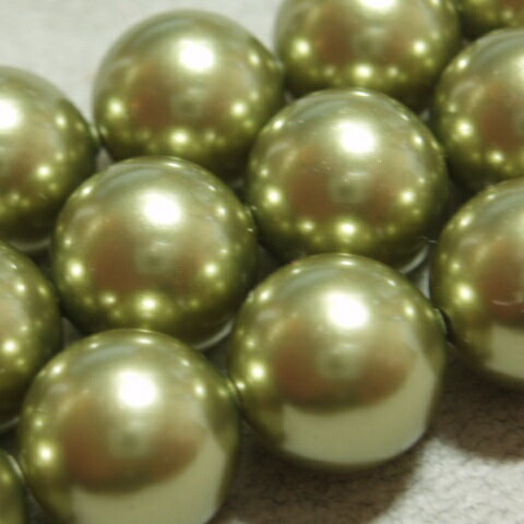 #5810 Pearl Shape - [DA003]スワロフスキーパール　#5810 ラウンド　4mm　ライトグリーン　20ケ