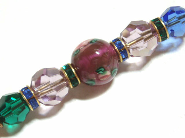 [EA002]スワロフスキー 平ロンデル 5mm　1ヶ　カラー　ゴールド金具