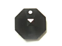 [DA200]スワロフスキー#8115/14mm（オクタゴン・1つ穴）　ジェット 1ケ[RPT]