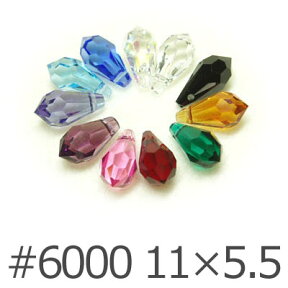 [DA110]スワロフスキー#6000 ドロップ　11×5.5mm 4ケ[RPT]