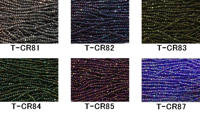 TOHOシードビーズ 糸通しスリーカットビーズ・《玉虫》T-CR81〜CR90