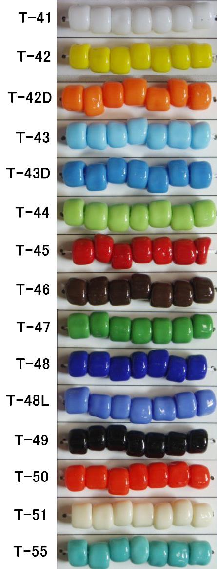 TOHOシードビーズ バラパック　特大ビーズ(4mm)《ギョク》 T-41〜T-51,T-55,T-41F〜T-48F,T-55F,T-610